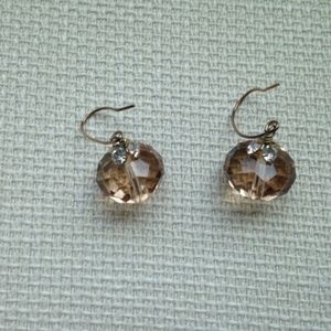 Amber-Colored Drop Earrings